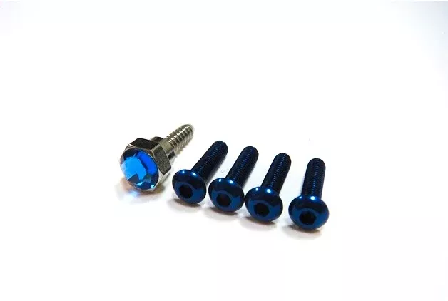 HIRO SEIKO Futaba 4PX/7PX Swarovski Crystal Mounted Screws [Y-Blue] 69